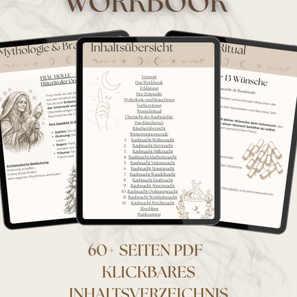 Rauhnächte Workbook (PDF) – 61 Seiten Ritual- & Reflexionsbegleiter | Digitaler Download