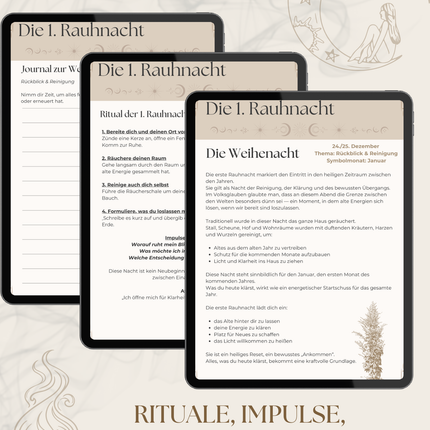 Rauhnächte Workbook (PDF) – 61 Seiten Ritual- & Reflexionsbegleiter | Digitaler Download