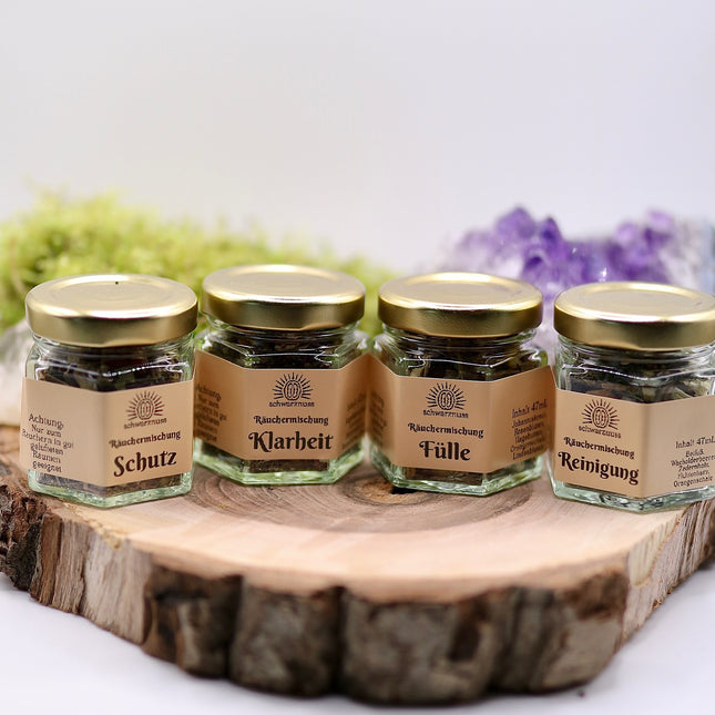 Räuchermischungen – 4er Set (Reinigung • Fülle • Klarheit • Schutz)
