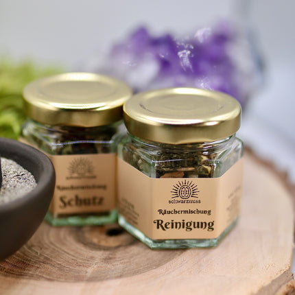 Beginner Räucher-Set „Elemente der Balance“ – Ton-Schale mit Kohle, Sand & 2 Räuchermischungen