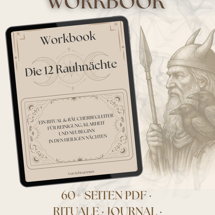 Rauhnächte Workbook (PDF) – 61 Seiten Ritual- & Reflexionsbegleiter | Digitaler Download