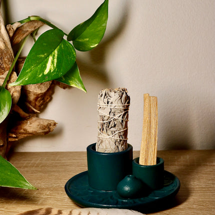 Räucher-Set „Reinigung & Klarheit“ – Smudge Bowl mit Weißem Salbei & Palo Santo