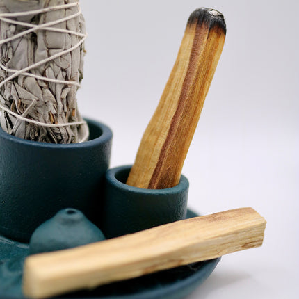 Räucher-Set „Reinigung & Klarheit“ – Smudge Bowl mit Weißem Salbei & Palo Santo